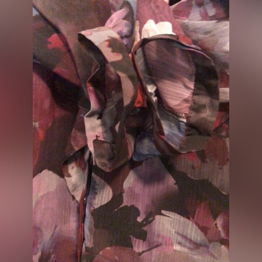 Christopher & Banks Floral Pattern Ruffled Blouse - Picture 5 of 8
